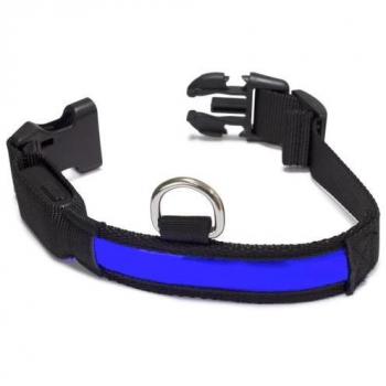 Collar Luminoso LED Azul para Perros 28-40 cm x 2,5 cm