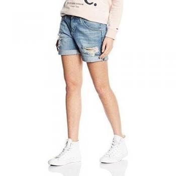 TOMMY HILFIGER DENIM - Boyfriend Short Cede, Bermudas de mujer, azul, NI27