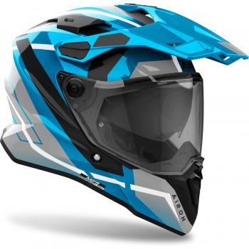Airoh Commander 2 Mavick Casco de motocross Integral - Negro Gris Azul Cerúleo