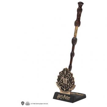 Cinereplicas Harry Potter - Bolígrafo Varita Mágica Albus Dumbledore con Soporte y Marcador Lenticular - Licencia Oficial