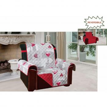 Funda de Sillón Acolchada Antimanchas Roja 55x55 cm