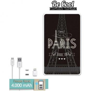 Becool® - Batería Externa Power Bank 4000 mah + Gratis 1 cable USB-MicroUsb