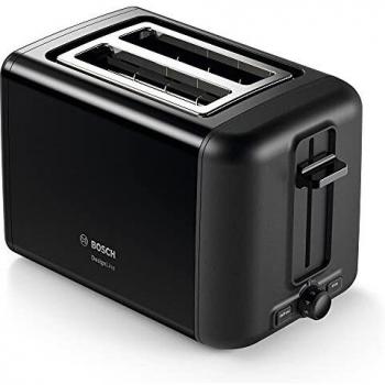 Tostadora Bosch DesignLine TAT3P423 de Doble Ranura y 970W en Color Negro