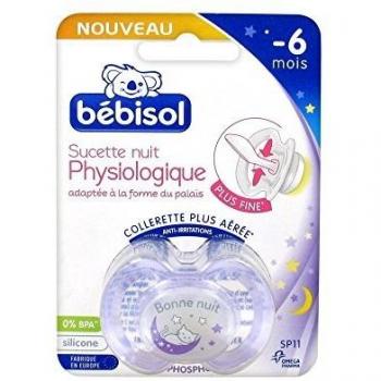Chupete Bebisol Slim Fisiológico Noche -6 Meses SP11