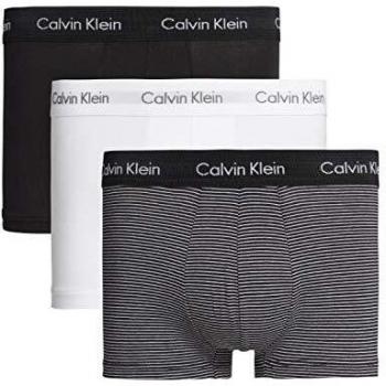 Calvin Klein de los Hombres 3 Pack Low Rise Trunks, Multicolor, M