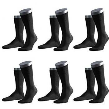 Falke Tiago Black Cotton Blend Socks - Size 41-42 (3 Pairs)