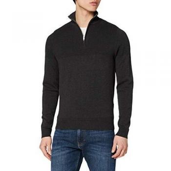 Jack & Jones Jprbla Billy Knit Half Zip Ka suéter, Melange Gris Oscuro, M para Hombre