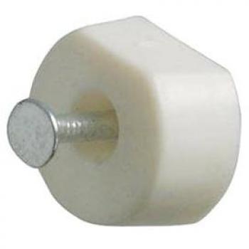 Soporte plástico blanco 15x7x19mm, juego de 8 unidades