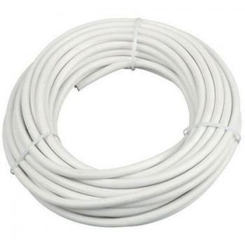 10 Metros Blanco Cable de Alimentación de Tres Core / Conductores de Cobre con Un Área de 0.75mm² / Ideal para Aplicaciones Eléctricas Ligeras / 300V/500V & De Acuerdo A BS6500 / iCHOOSE