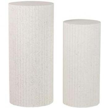 Set de 2 Pedestales MDF 36x36x81 y 31x31x66 cm