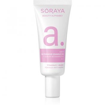 Soraya Beauty Alphabet Wit.A. First Wrinkle Cream + Vitamin Serum 2in1 - Crema antiarrugas con vitamina A y suero vitamínico, formato 30 ml, textura cremosa, propiedades hidratantes y rejuvenecedor