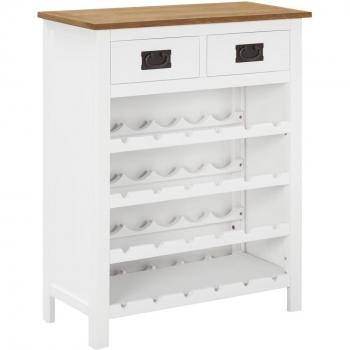 Solid Oak Wine Cabinet 28.3x12.6x35.4 with Storage for 72 Bottles