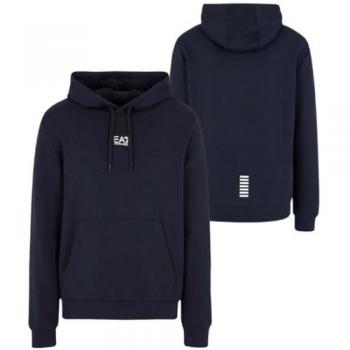 Sudadera con capucha EA7 Core Identity Logo Azul para Hombre