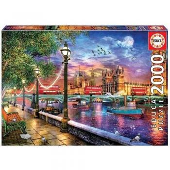 Educa Londres al Atardecer. Puzzle de 2000 Piezas. Ref. 19046, Multicolor