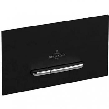 Villeroy & Boch ViConnect Placa de mando para inodoro, tipo: WC, características: color negro mate y acabado en cromo mate, modelo 922169AN