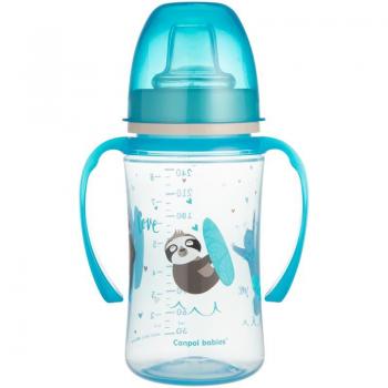Canpol Babies EasyStart 240ml Training Cup with Handles - Sweet Fun Blue
