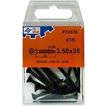 PROFER TOP - Tirafondo Pladur Negro C/15 Profer Top 3,5X35 Mm