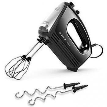Bosch Hogar Spotlight MFQ2520B Batidora de Repostería, 75 Decibelios, Stainless Steel, Negro/Plata