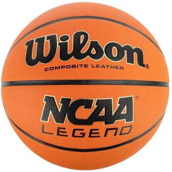 Balón de Baloncesto Wilson NCAA Legend Blanco Naranja Piel Cuero Sintético 7