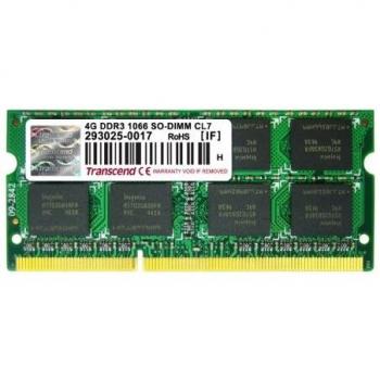 Transcend TS4GAP1066S - Memoria DDR3 de 4 GB, 1066 MHz, PC8500, SDRAM