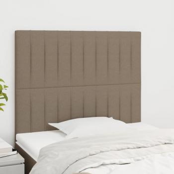 Cabeceros de tela gris taupe 100x5x78/88 cm - Set de 2 unidades