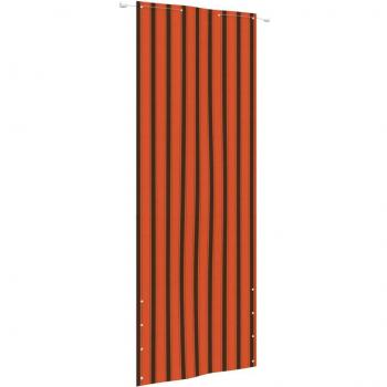 Toldo pantalla para balcón de tela oxford 80x240 cm en color naranja marrón