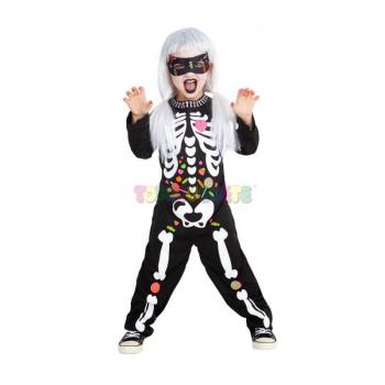 Disfraz de Esqueleto Candy para niños T.M 5-7 años