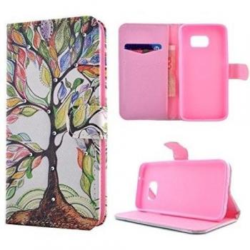 Galaxy S7 Edge SM-G935F,Para Samsung Galaxy S7 Edge G935F Funda libro, Asnlove elegante funda carcasas flip PU cuero de piel cover case con bling diamante y TPU silicona tapa interior funcion con ranuras para tarjetas soporte cierre magneticas iman estilo