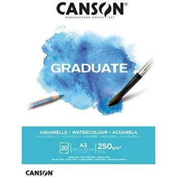 Canson Graduate Acuarela Bloc Encolado A3 20H Fino 250g