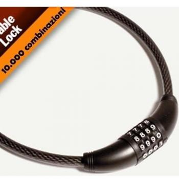 Bicycle Gear 871125254080 - Cerradura de combinación, multicolor, dimensiones: 12 mm x 70 cm