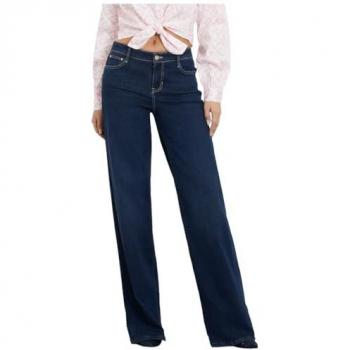 Wide Fit Sexy Palazzo Jeans for Women - Blue, Size W29