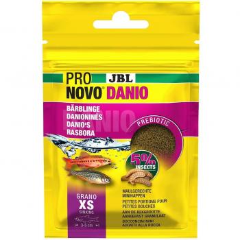 JBL Pronovo Danio Grano XS, alimento en gránulos para peces Barben y Bärblinge de 3-5 cm, 20 ml