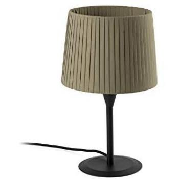 Lámpara de mesa Samba Mini, negra con encintado verde, acero 36 cm