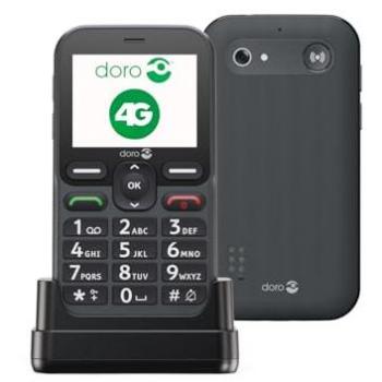 Teléfono Móvil Doro Leva L10, Barra, SIM Única, Pantalla 2.4, Cámara 2 MP, Batería 1150 mAh, Color Negro, Conectividad 4G