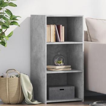 Aparador de madera multicapa gris hormigón 45x41x93 cm