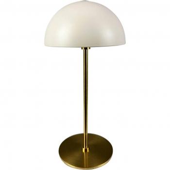Lámpara de mesa LED recargable Dyberg Larsen Along, beige, altura 20 cm