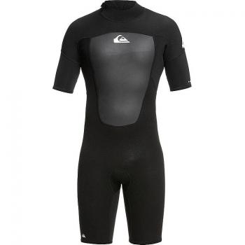 Quiksilver 2/2 Prologue Bz Shorty Neopreno Negro Manga Corta con Cremallera en la Espalda