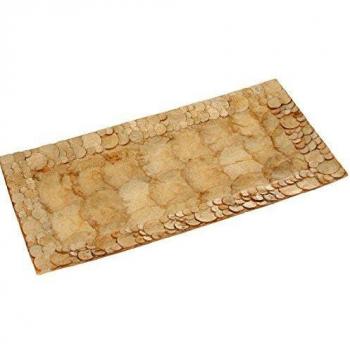 Centro de Mesa Beige Nácar 19 x 37 x 2 cm Alexandra House Living