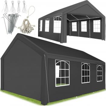 Pabellón Jasko Tectake - Cenador de jardín impermeable con estructura estable de acero revestido en polvo, lona resistente de polietileno 100% impermeable con juntas de soldadura y techo en una sola pieza para mayor