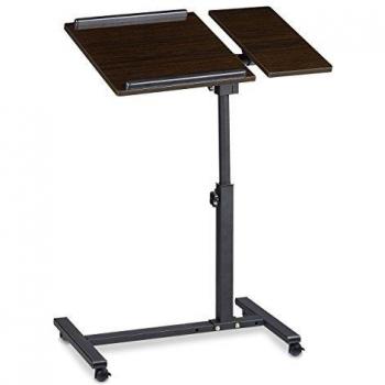 Relaxdays 10020396 Mesa para portatiles, 4 ruedas y frenos, 95 x 60 x 40 cm, negro