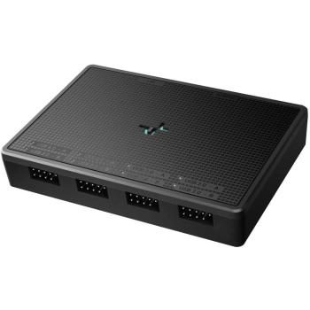 Hub USB Interno DeepCool UH-04, 4 Puertos, Compatible con Windows y macOS, Instalación Sencilla, Color Negro