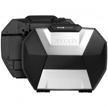 Shad Conjunto De Maletas Laterales SH38X - Juego de maletas laterales con capacidad de 38 litros, sistema de anclaje fácil y rápido, diseño aerodinámico, fabricadas en plástico resistente al agua, incluye