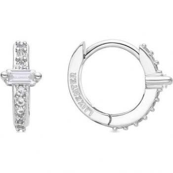 Pendientes Luxenter Africa Basic de metal bañado en rodio con diseño elegante