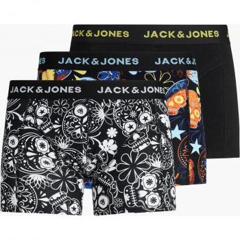 Jack & Jones Men's Multicolour Boxer Shorts Set with Skull Design, Pack of 3