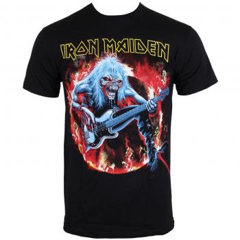 Iron Maiden Fear Live Flames Men's Metal T-Shirt - ROCK OFF L