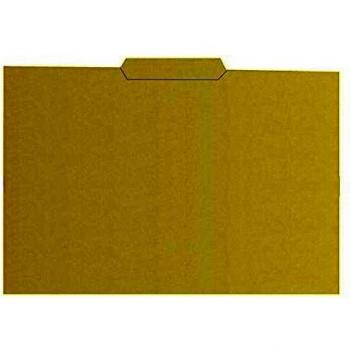Elba Gio - Pack de 50 subcarpetas con pestaña central, color amarillo