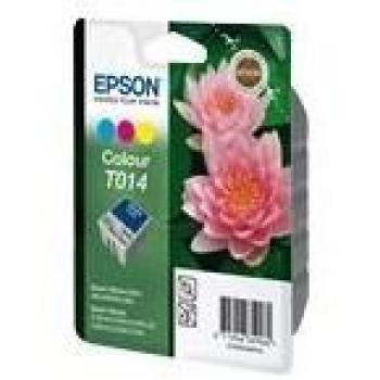 Cartucho de tinta Epson T014 color T014401 - 1 x color (cian, magenta y amarillo) - rendimiento de 150 páginas