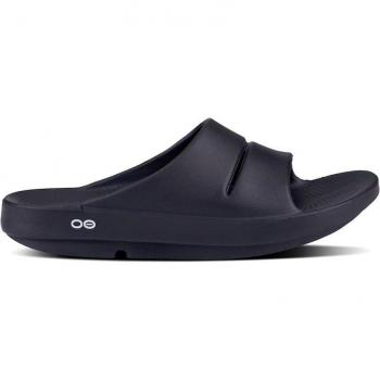 Oofos Unisex Recovery Sandals Ooahh Black Size 37
