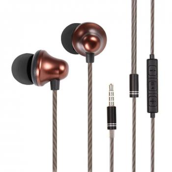 Auriculares,OuTera Auriculares con micrófono, Sistema de Cancelación de Ruido y Sonido Envolvente,Auriculares In-Ear.Compatibles con Huawei,MP3,iOS,Android,PC y más-Café