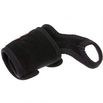 McDavid 455R Muñequera con cinchas, Unisex adulto, Negro, M